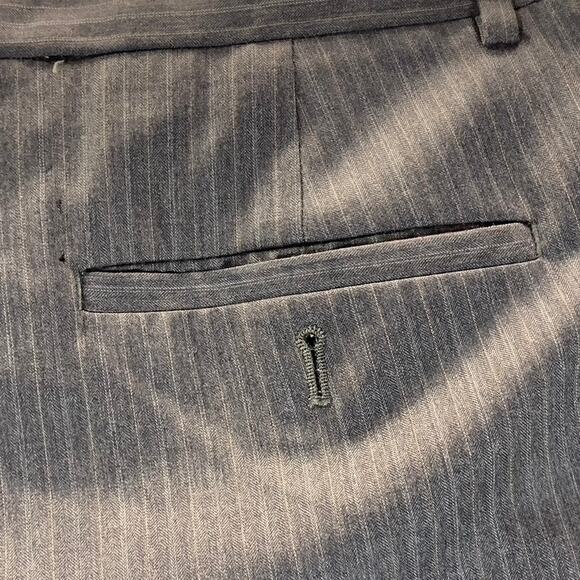 PRONTO UOMO Men's Charcoal Pinstripe Wool Pleated Dress Pants SZ 39X30 - Picture 4 of 11